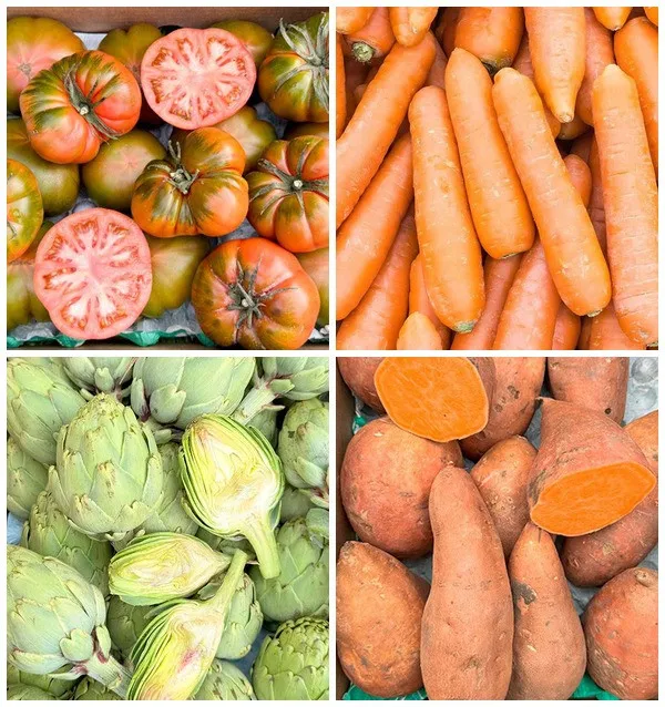 Caixa pequena de legumes