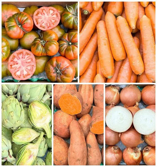 Caixa média de legumes