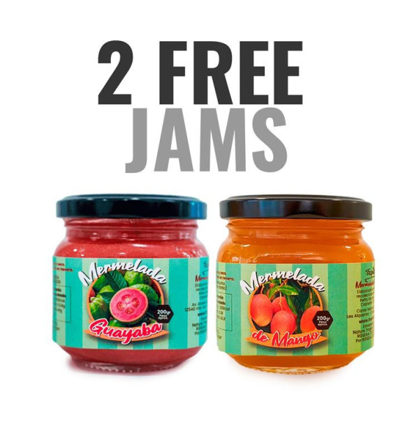 GIFT: 2 jams – guava and mango (200g) 2