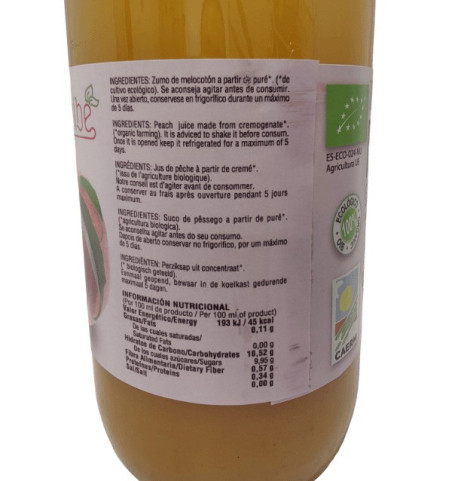 Comprar Sumo de Pêssego BIO Online | Tropitop
