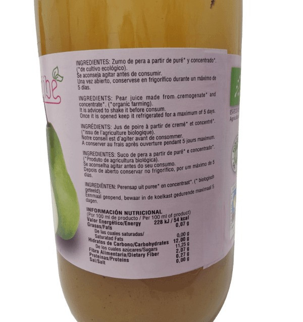 Bio-Birnensaft 100% Natürlich | Ohne Zuckerzusatz | Tropitop 2