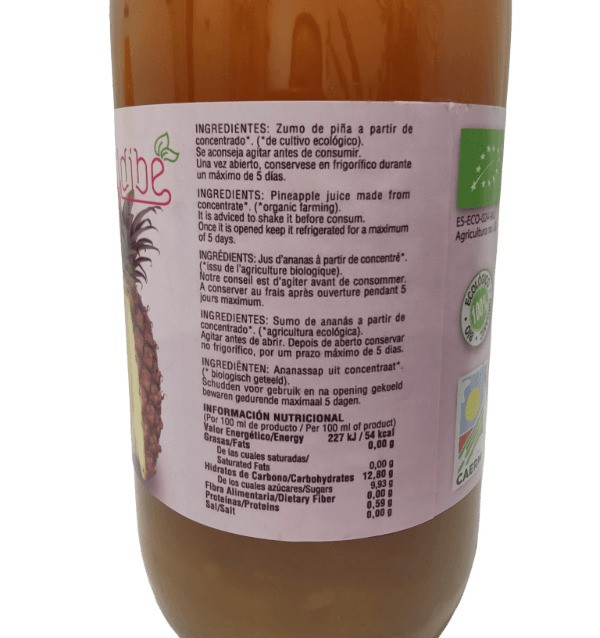 Sumo de Ananás BIO 100% Natural | Sem Açúcares Adicionados | Tropitop 2