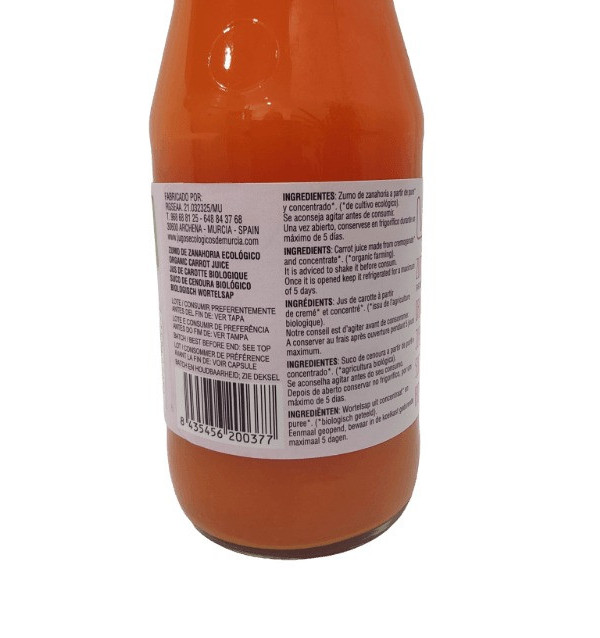 Bio-Karottensaft 100% Natürlich | Ohne Zuckerzusatz | Tropitop