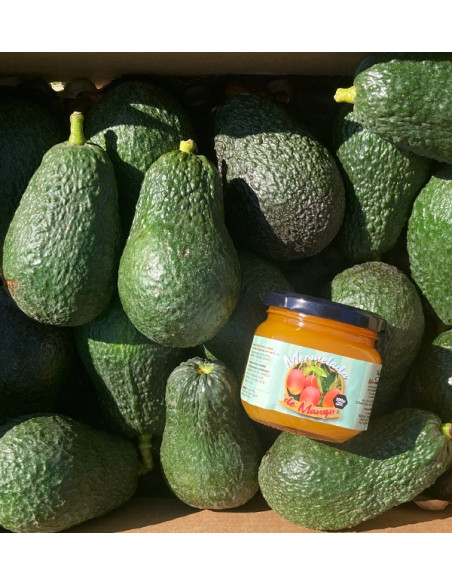 Avocats Hass et confiture de mangue