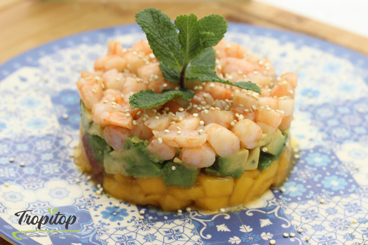 Tartare de Camarão com Abacate e Manga - passo 8