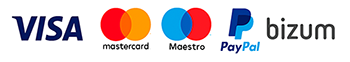 Zahlungen mit Visa, Mastercard, PayPal, Bizum und Maestro